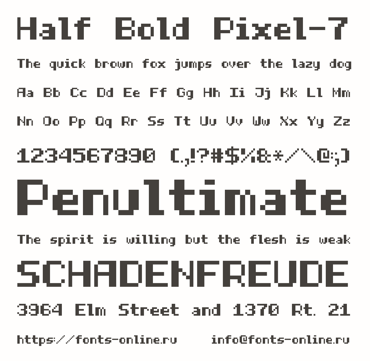 Half Bold Pixel-7 Free Font Download
